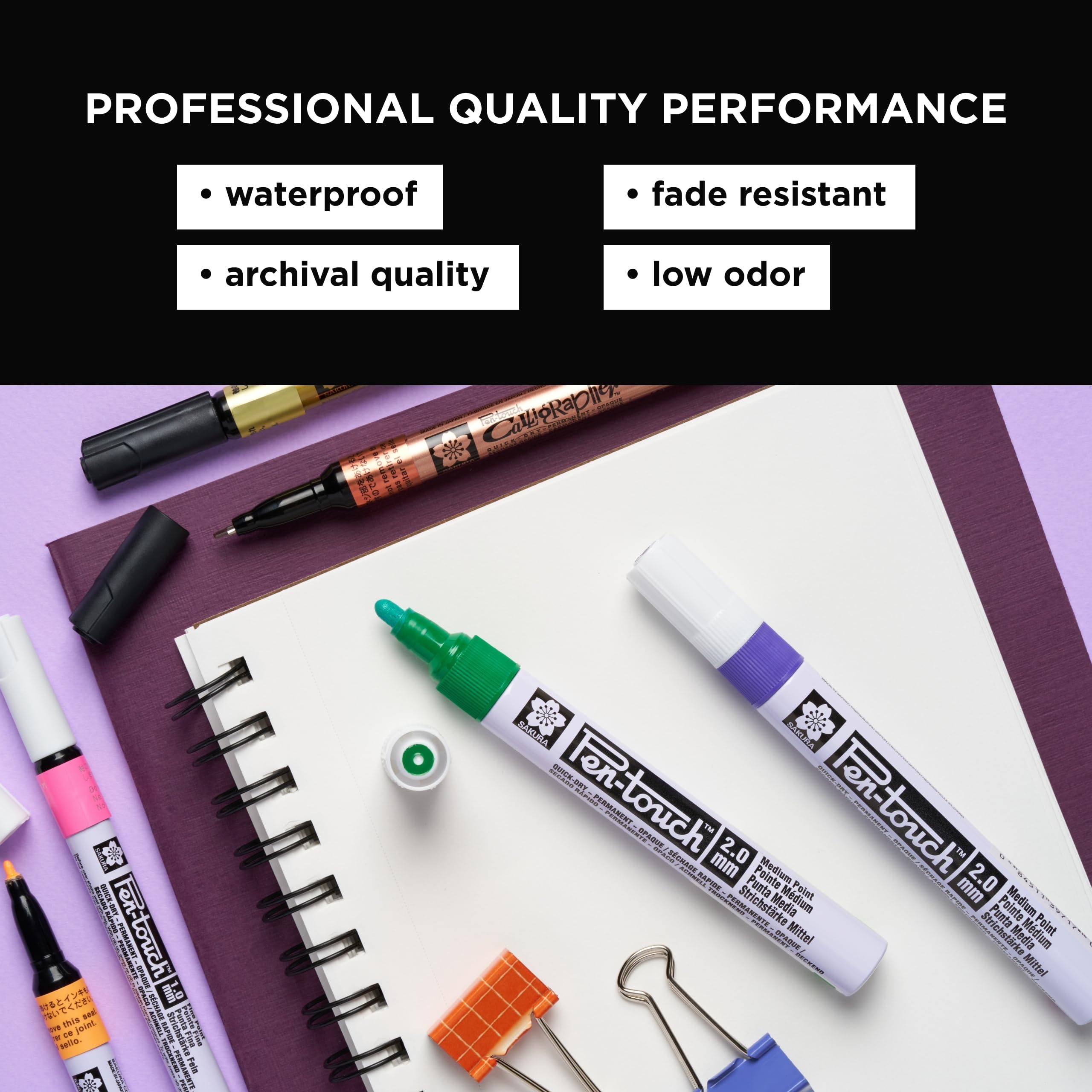 Sakura 42392 7-Piece Fine Pentouch Paint Marker, 1.0mm, Yellow